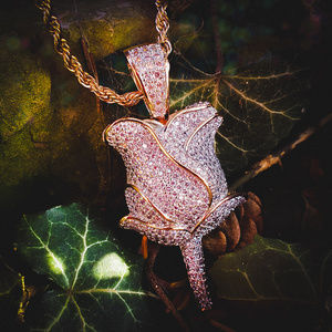 Stainless Steel Rose Gold plated Rose Necklace